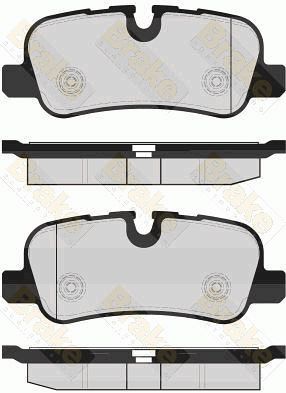 BRAKE ENGINEERING Комплект тормозных колодок, дисковый тормоз PA1673